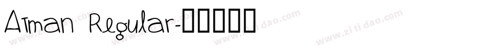 Atman Regular字体转换